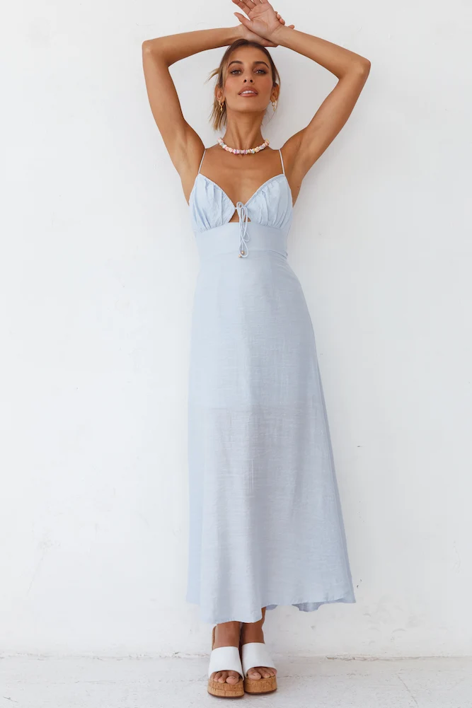 Heart In Two Maxi Dress Blue - Image 3