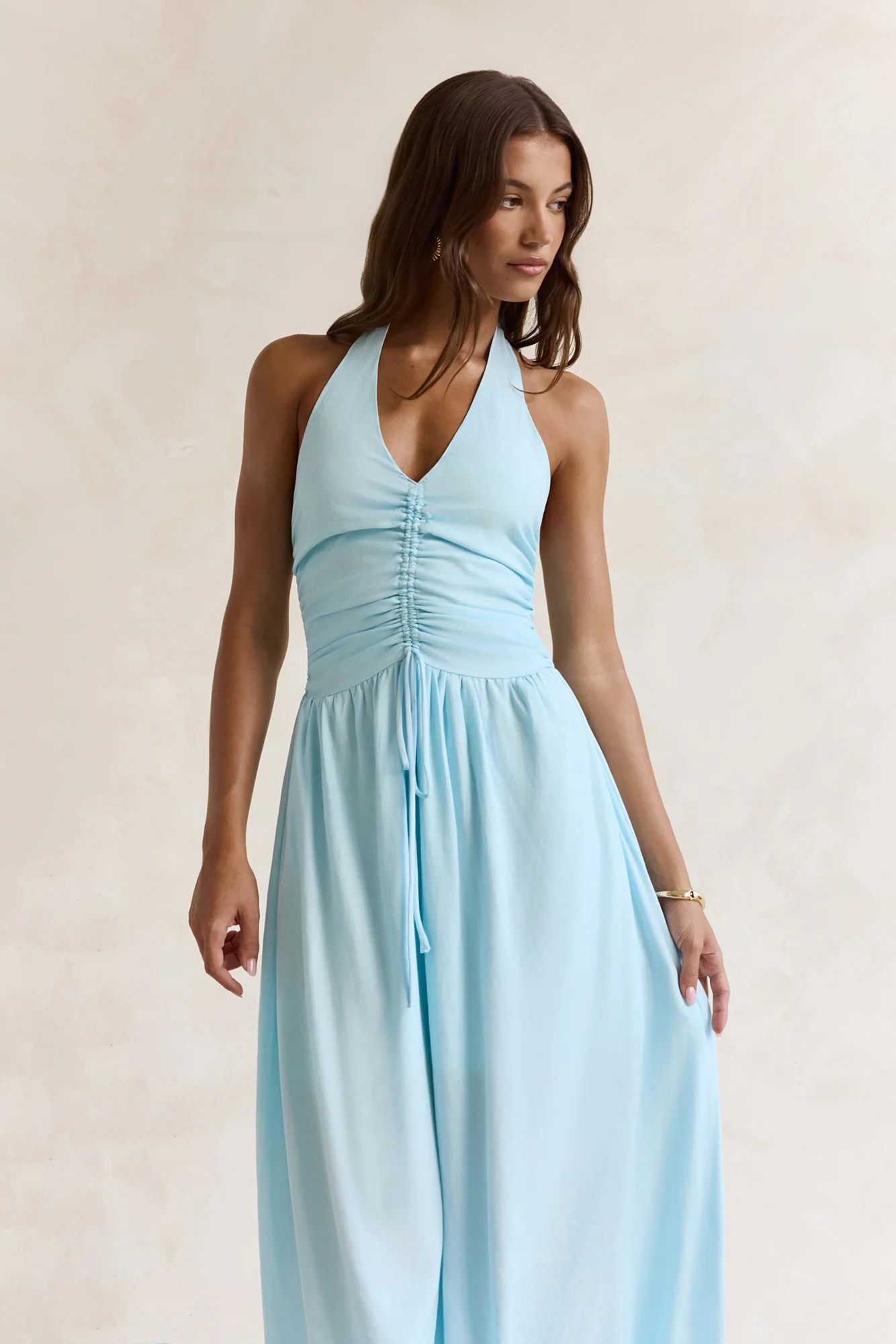 Heart Of Ours Halter Maxi Dress Blue - Image 8