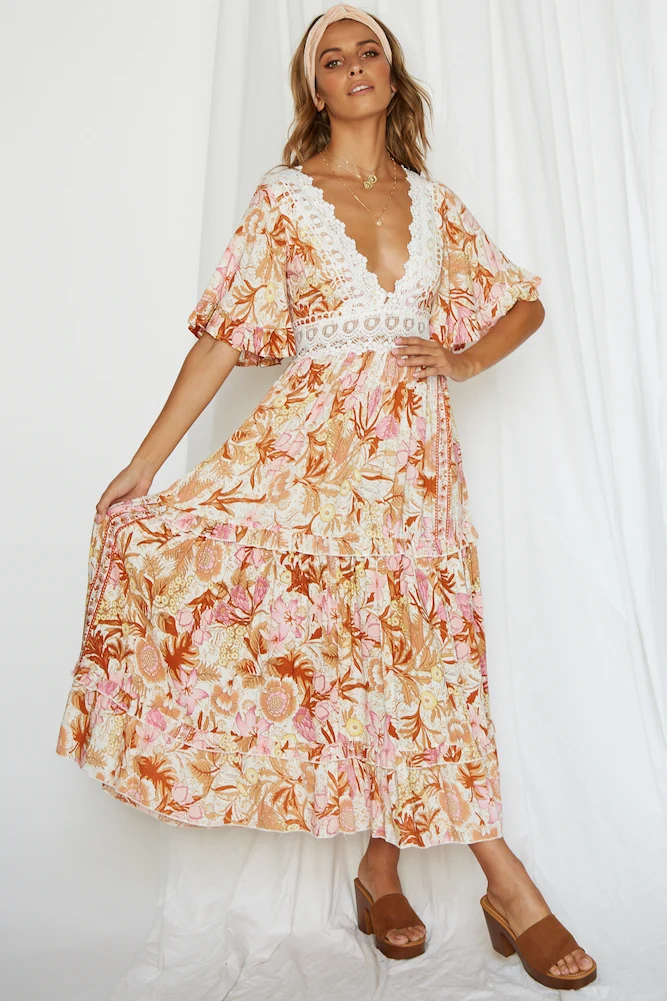 Heat Wave Midi Dress Pink - Image 3