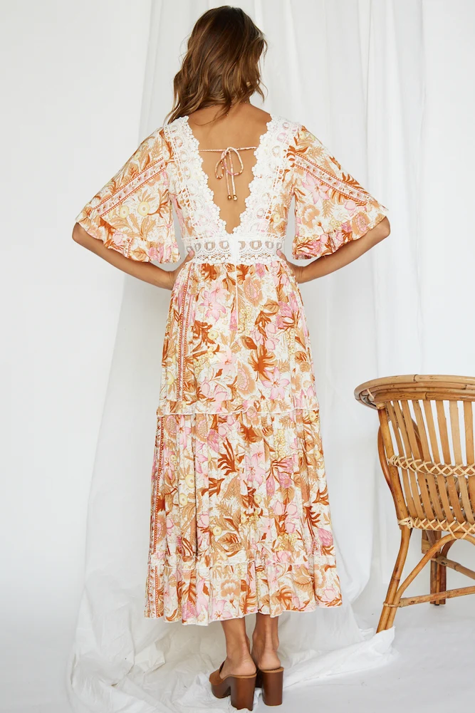 Heat Wave Midi Dress Pink - Image 5