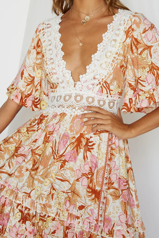 Heat Wave Midi Dress Pink - Image 6