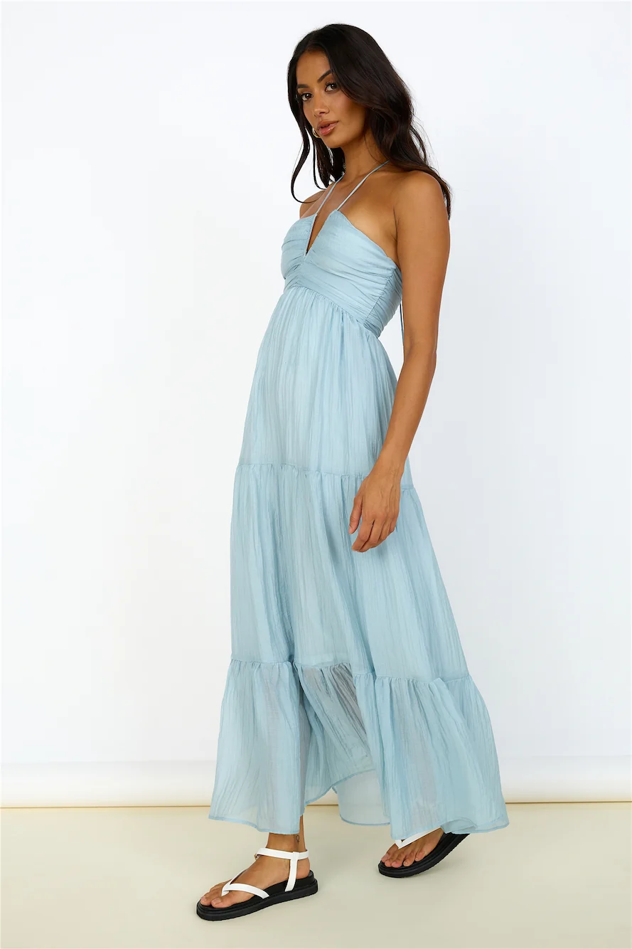Heavenly Delight Maxi Dress Blue - Image 3