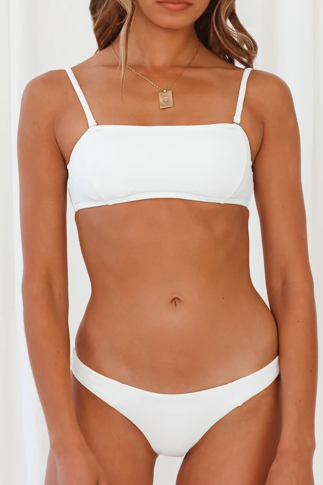 HELLO MOLLY Coconut Grove Swim Bottom White - Image 7