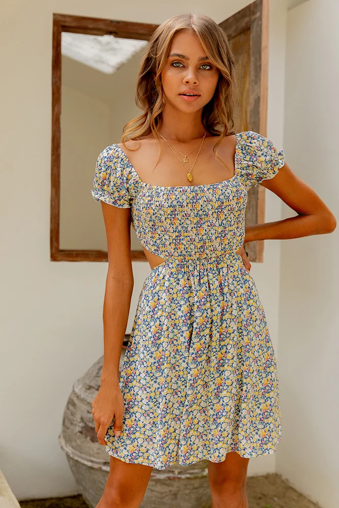 HELLO MOLLY Cutie Pot Dress Blue - Image 4
