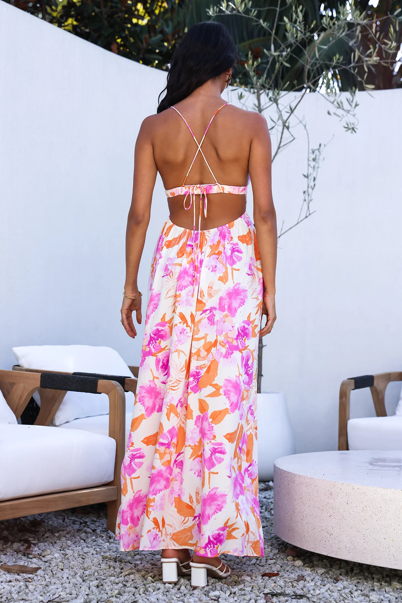 HELLO MOLLY Fancy Resort Maxi Dress Orange - Image 8