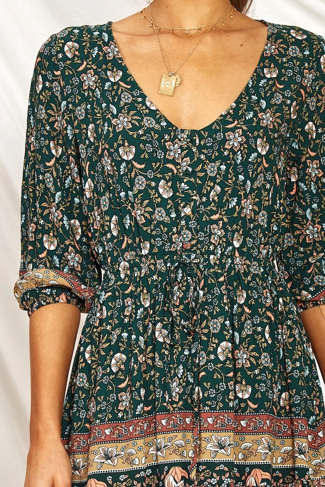 Hive Mind Dress Forest Green - Image 4