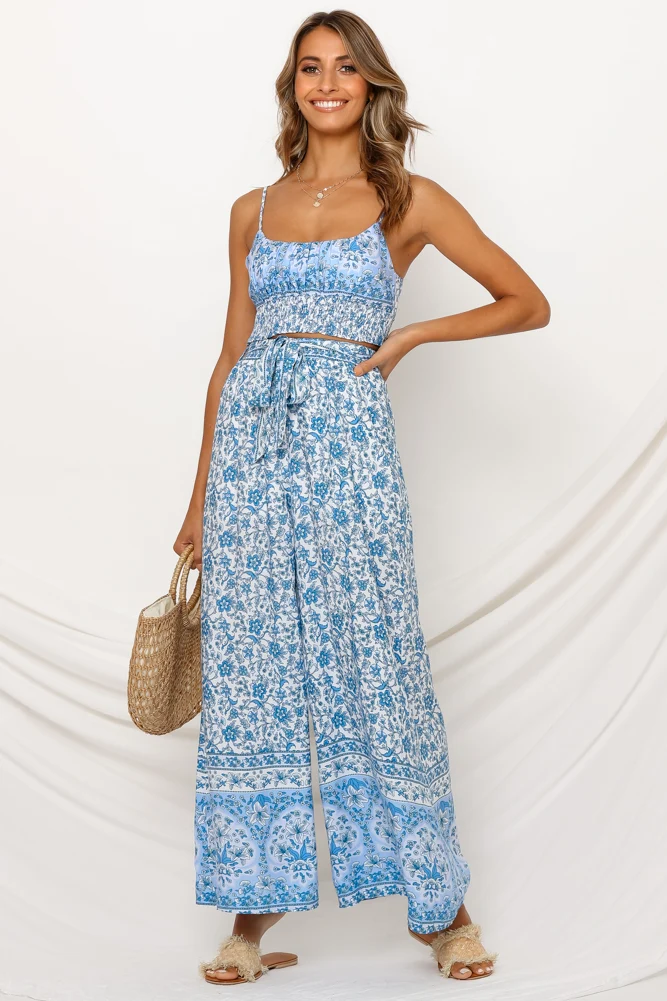 I Fell For You Crop Top Blue - Image 2