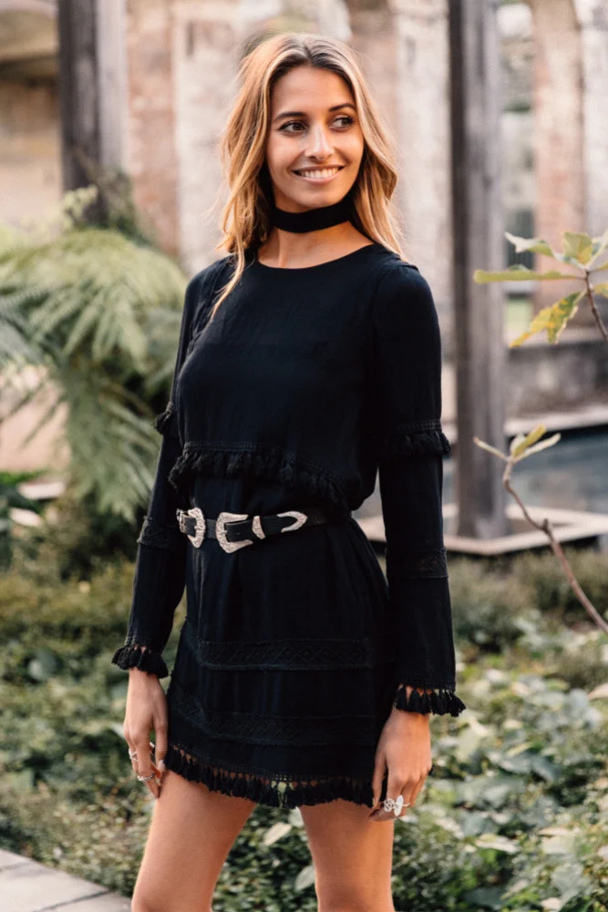 Ibiza Shift Dress Black - Image 4