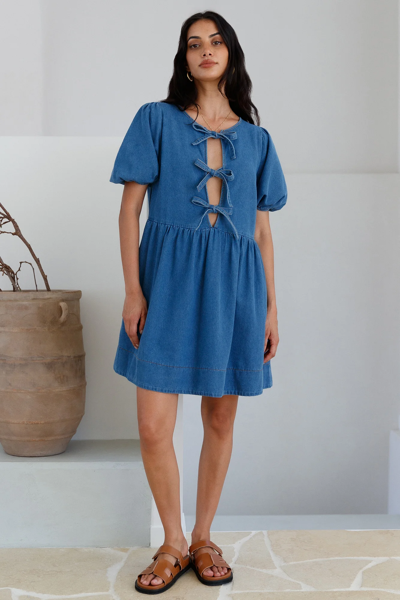 In Lieu Mini Dress Blue - Image 8