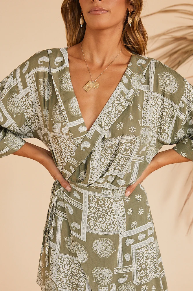 In The Tropics Dress Olive - Image 8