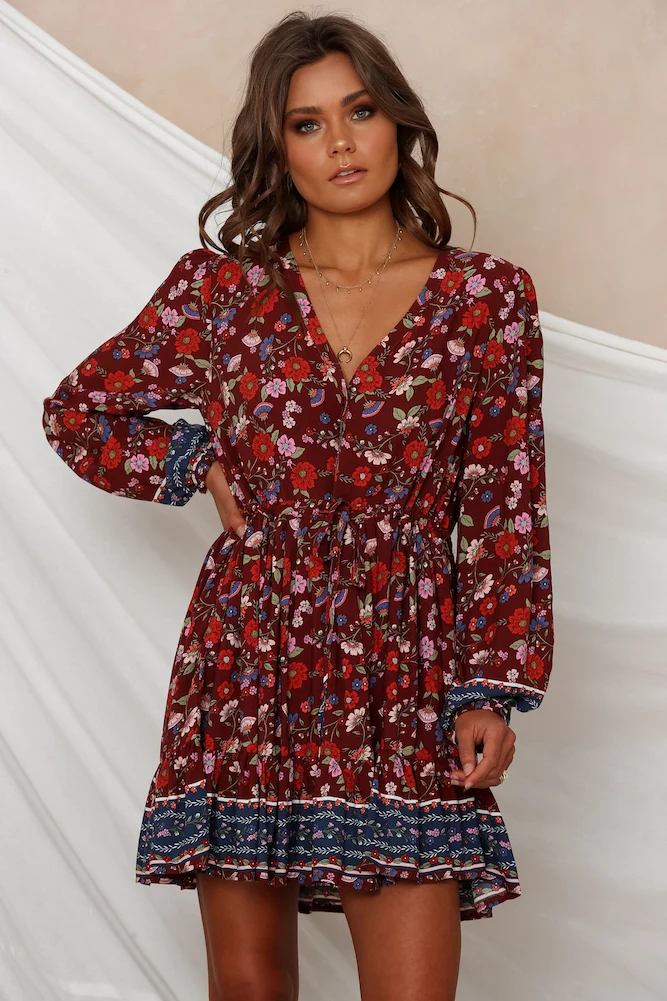 Inferno Dress Maroon - Image 3