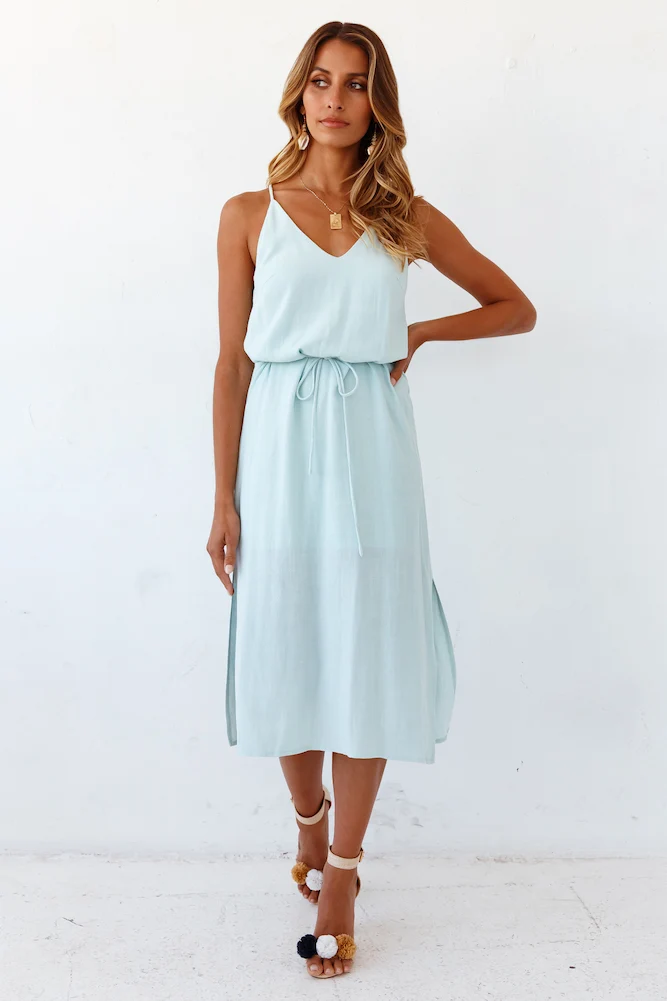 Infinity Pool Midi Dress Aqua - Image 3