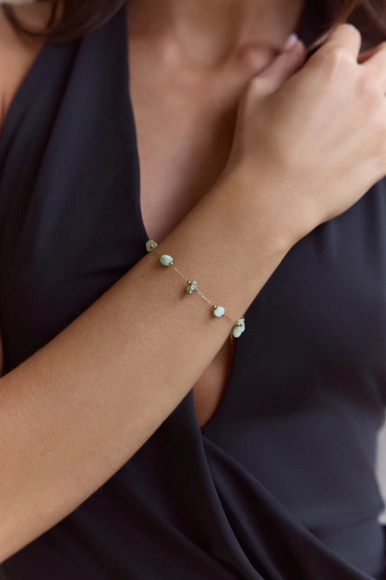 Island Girl Bracelet Gold Green