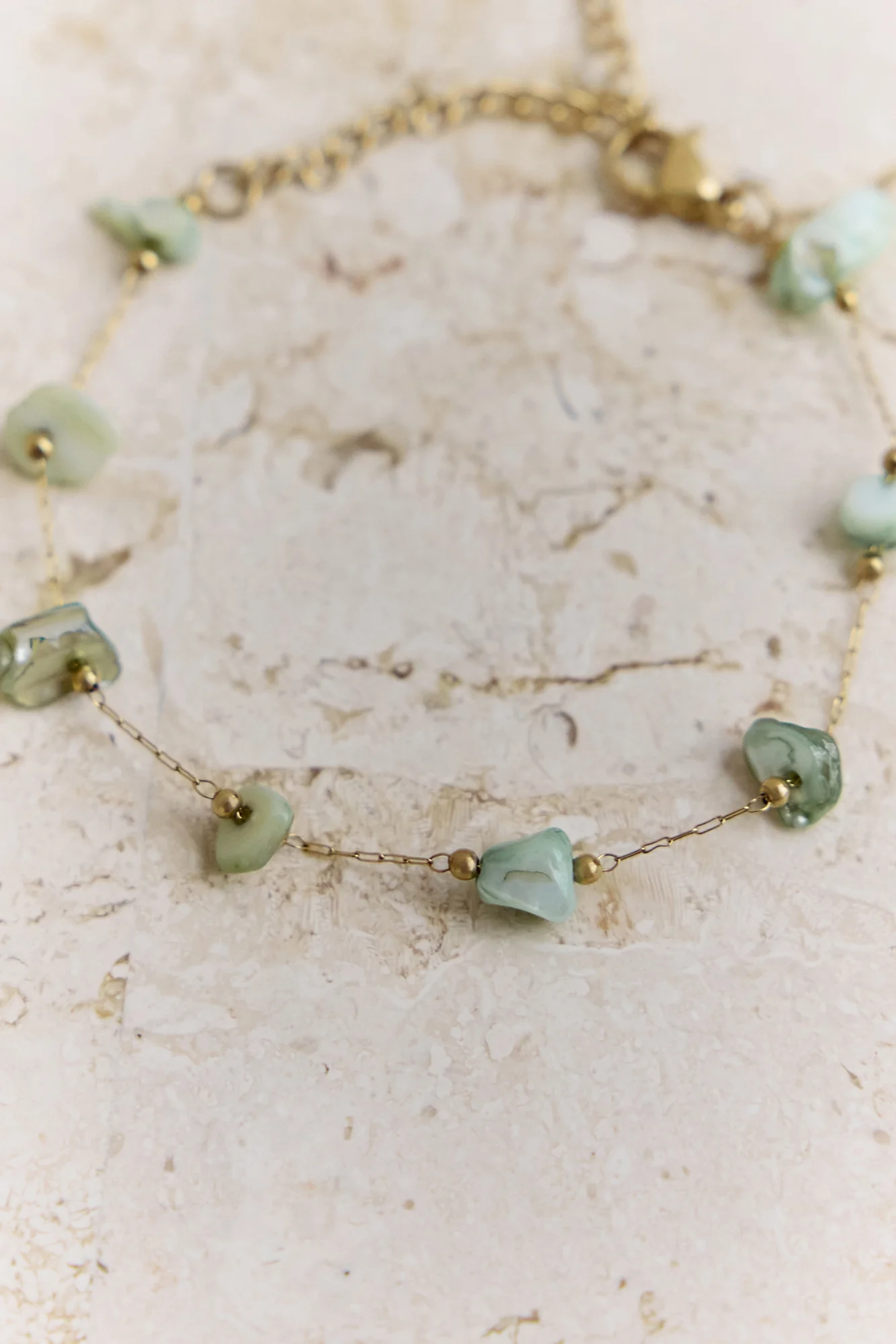 Island Girl Bracelet Gold Green - Image 3