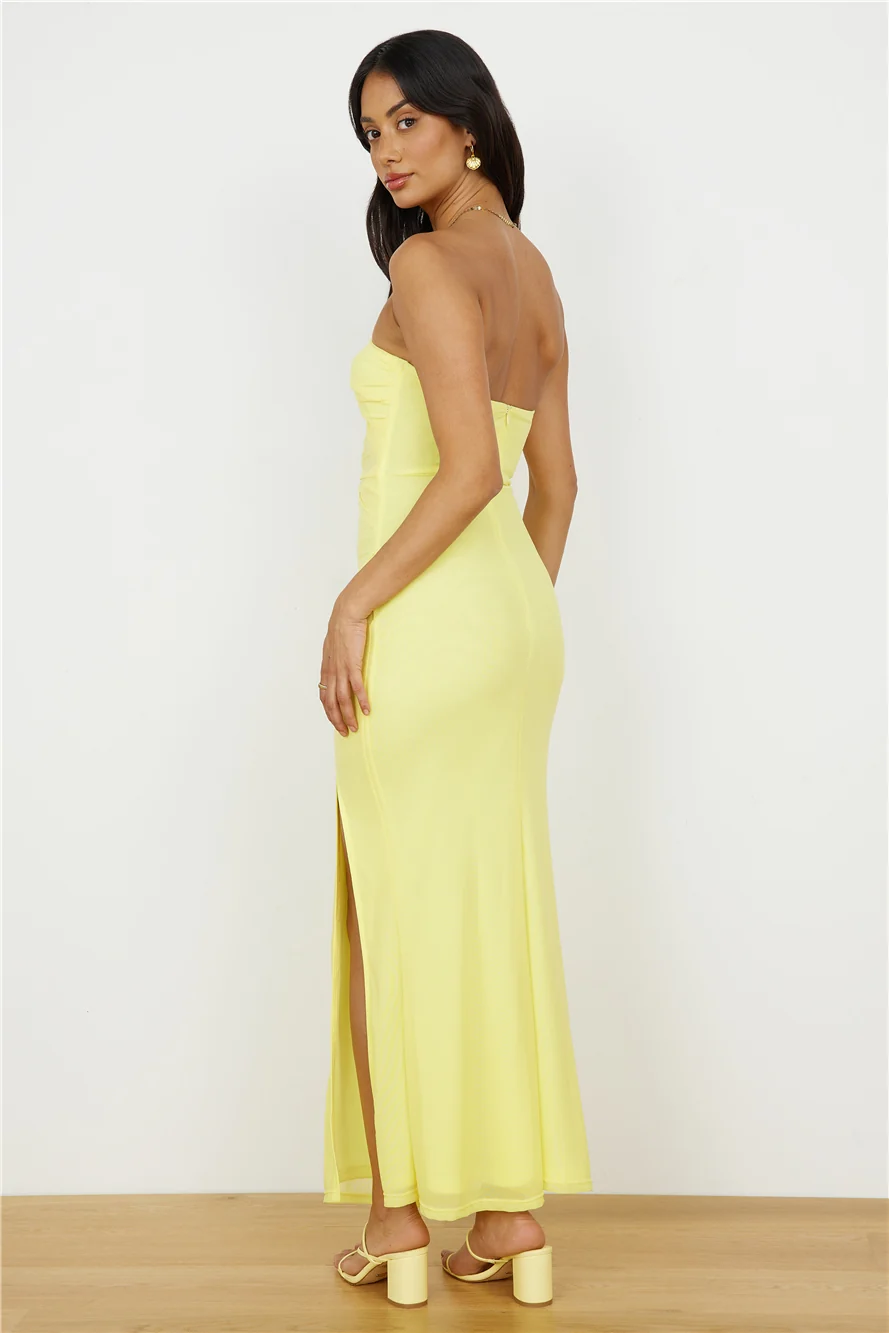 Josephine Strapless Maxi Dress Yellow - Image 5