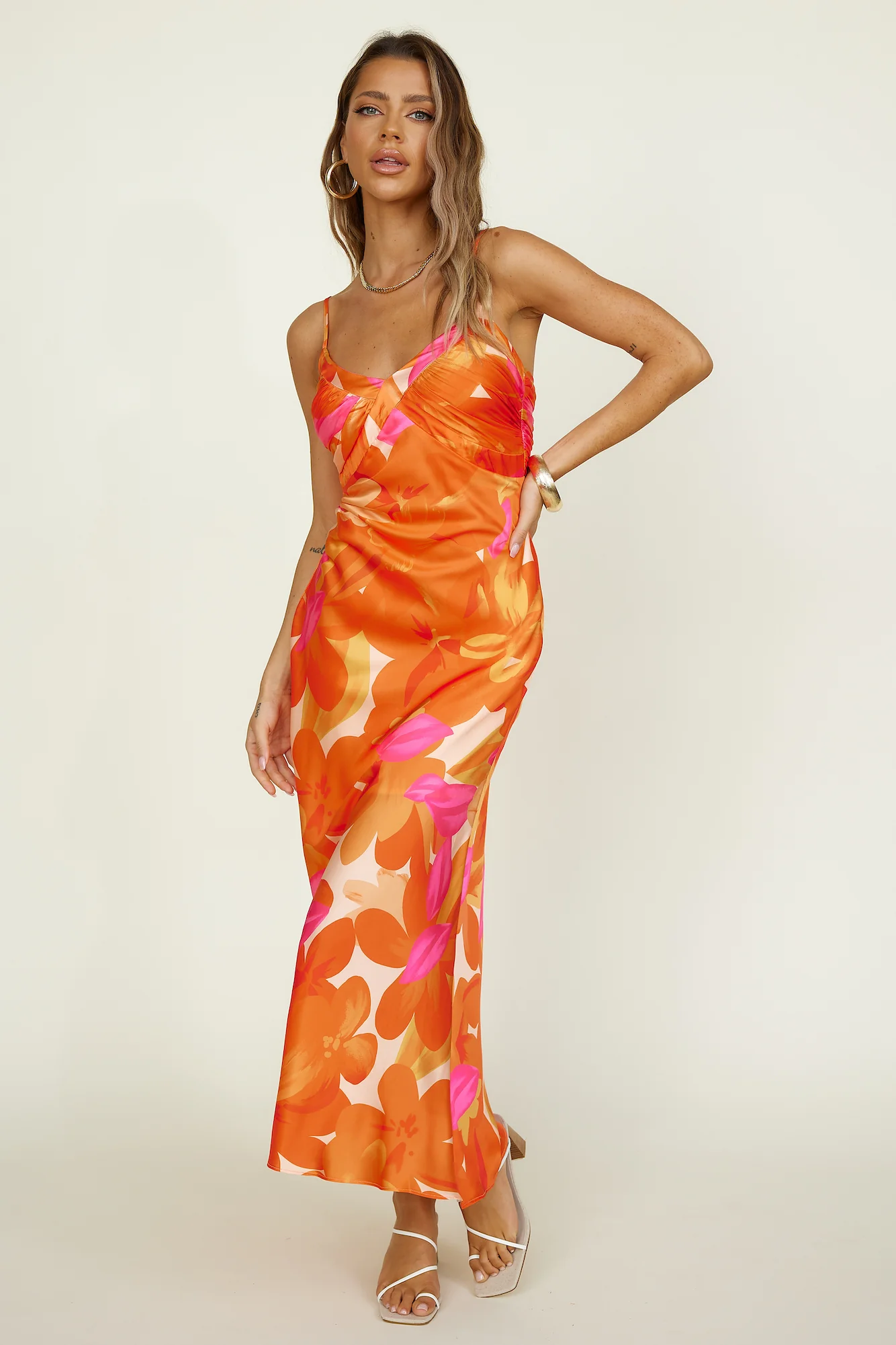 Joyful Days Maxi Dress Orange - Image 2