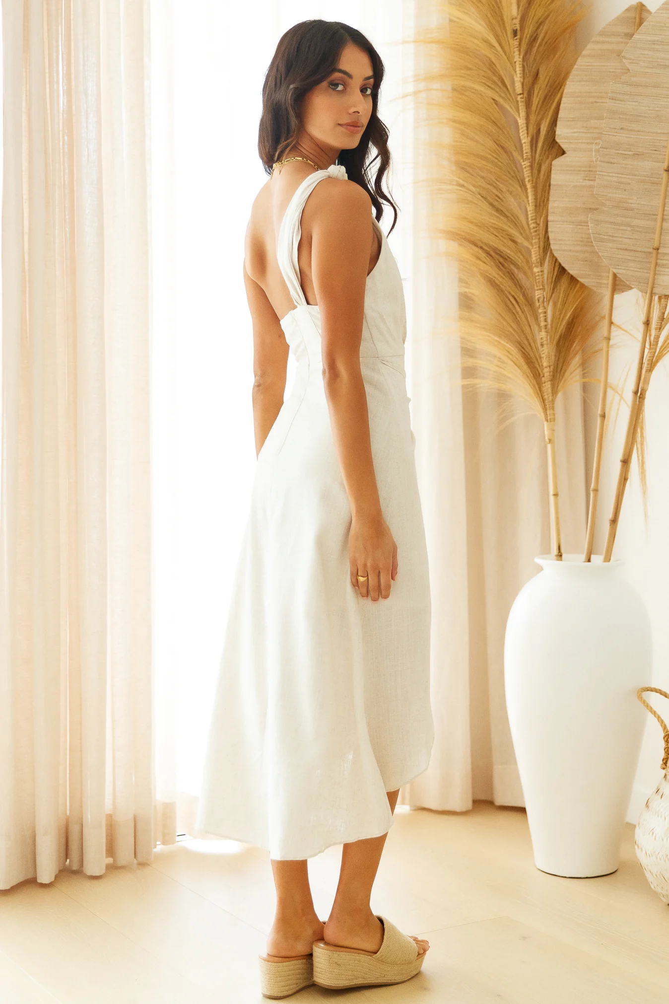 Juliena Maxi Dress Beige - Image 5