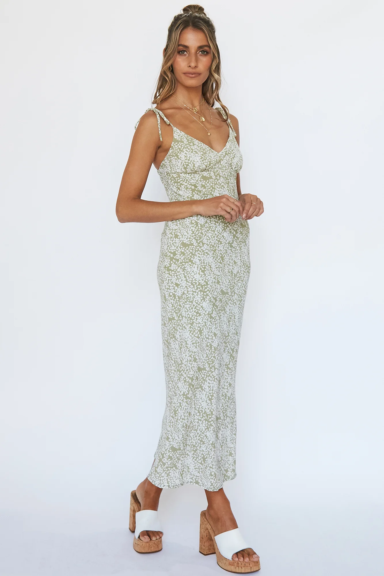 Jungle Parade Maxi Dress Green - Image 4