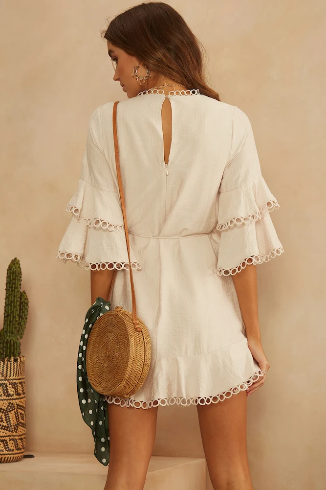 Keep On Walking Dress Beige - Image 5
