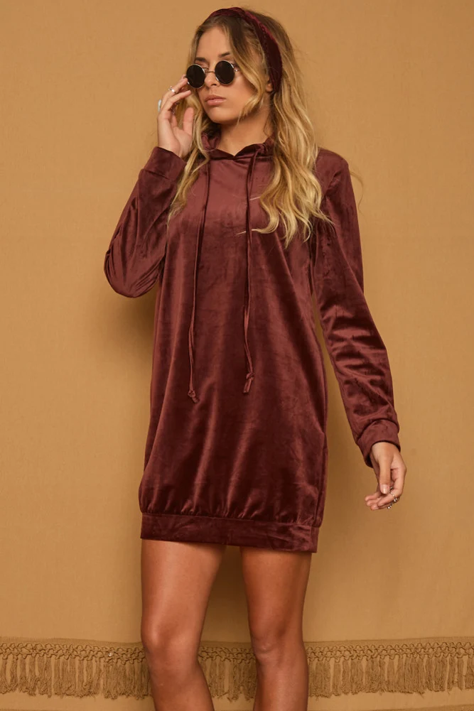 Kiss Goodbye Dress Burgundy - Image 3