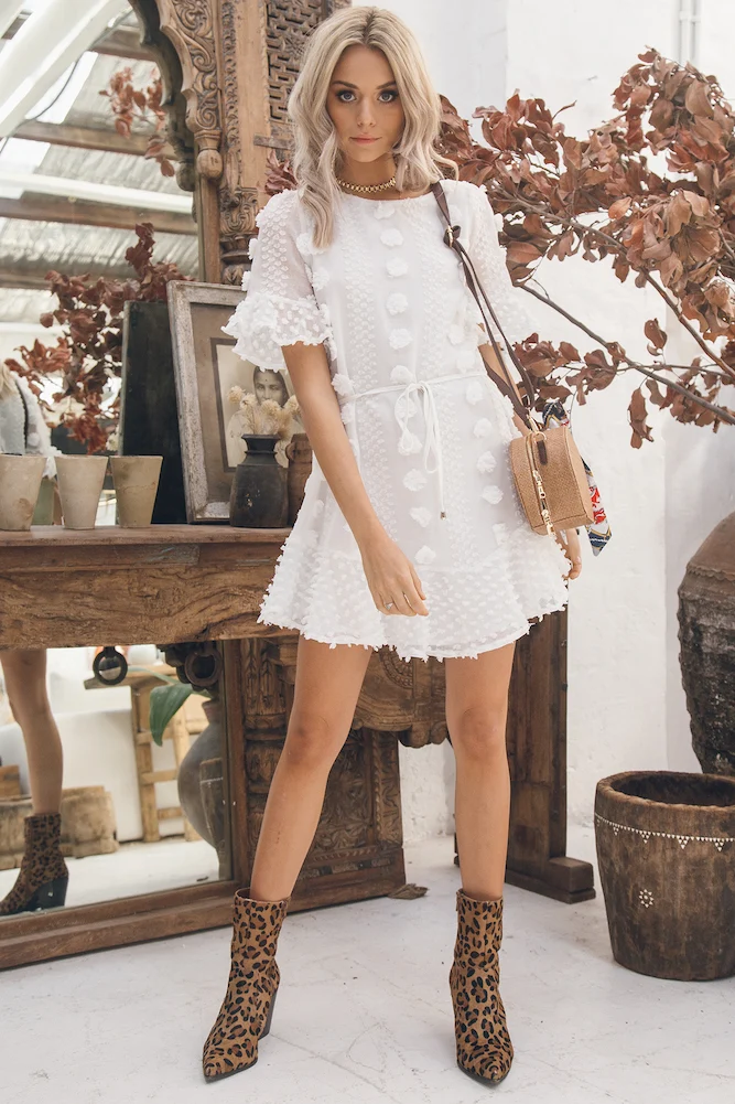 Kissed By The Sun Dress White