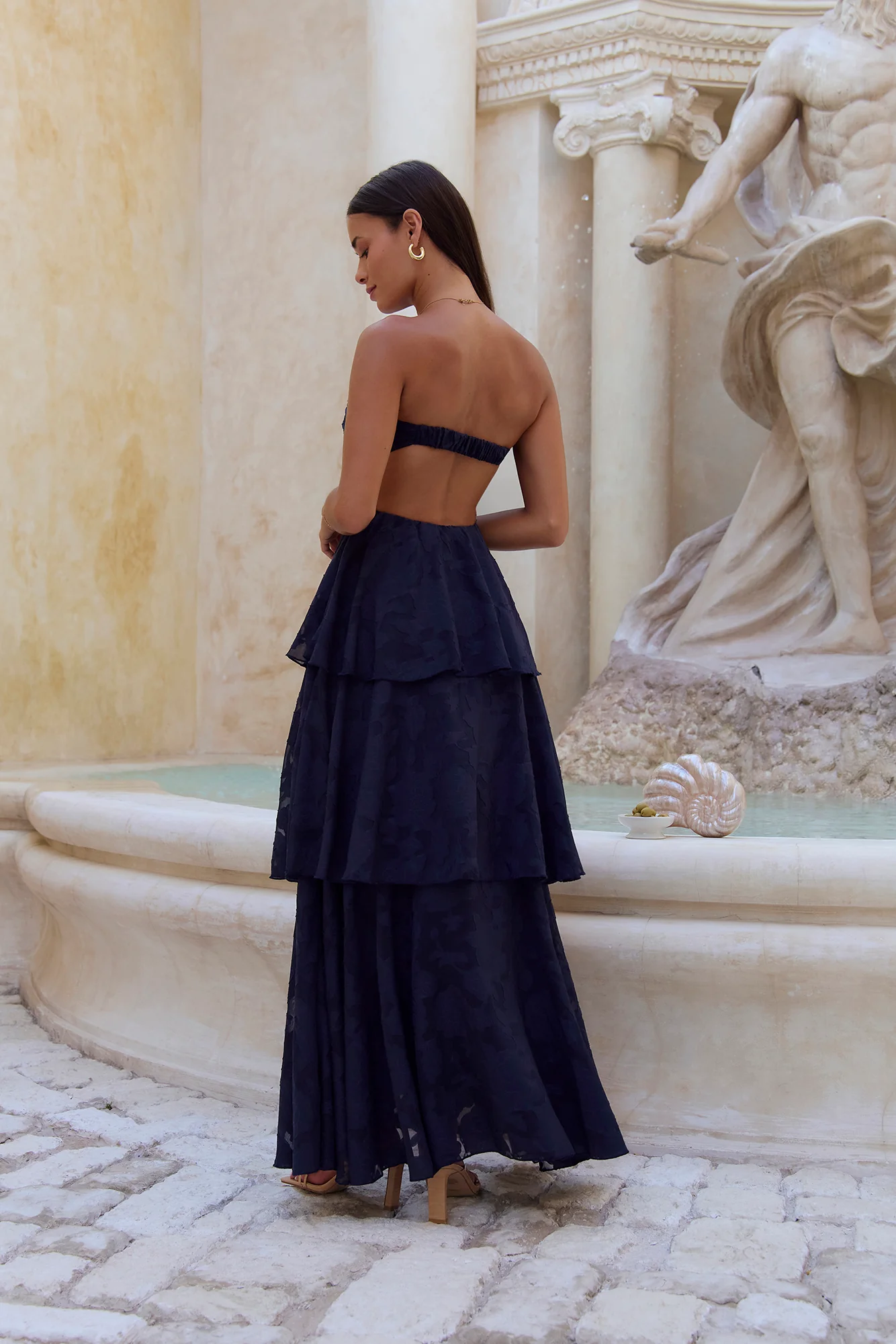 Know Your Heart Strapless Maxi Dress Navy - Image 7