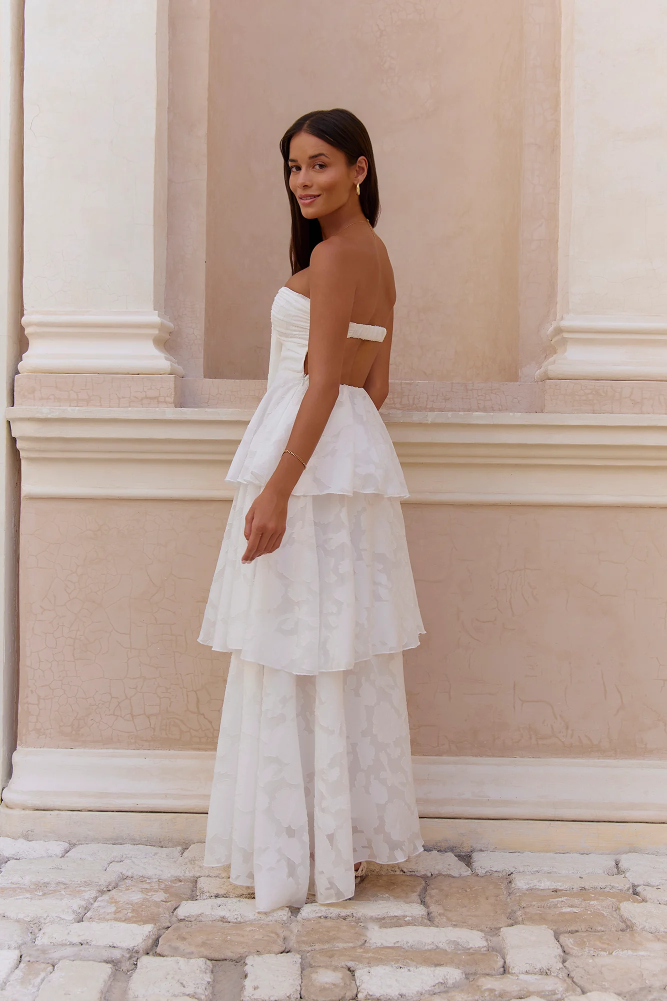 Know Your Heart Strapless Maxi Dress White - Image 7