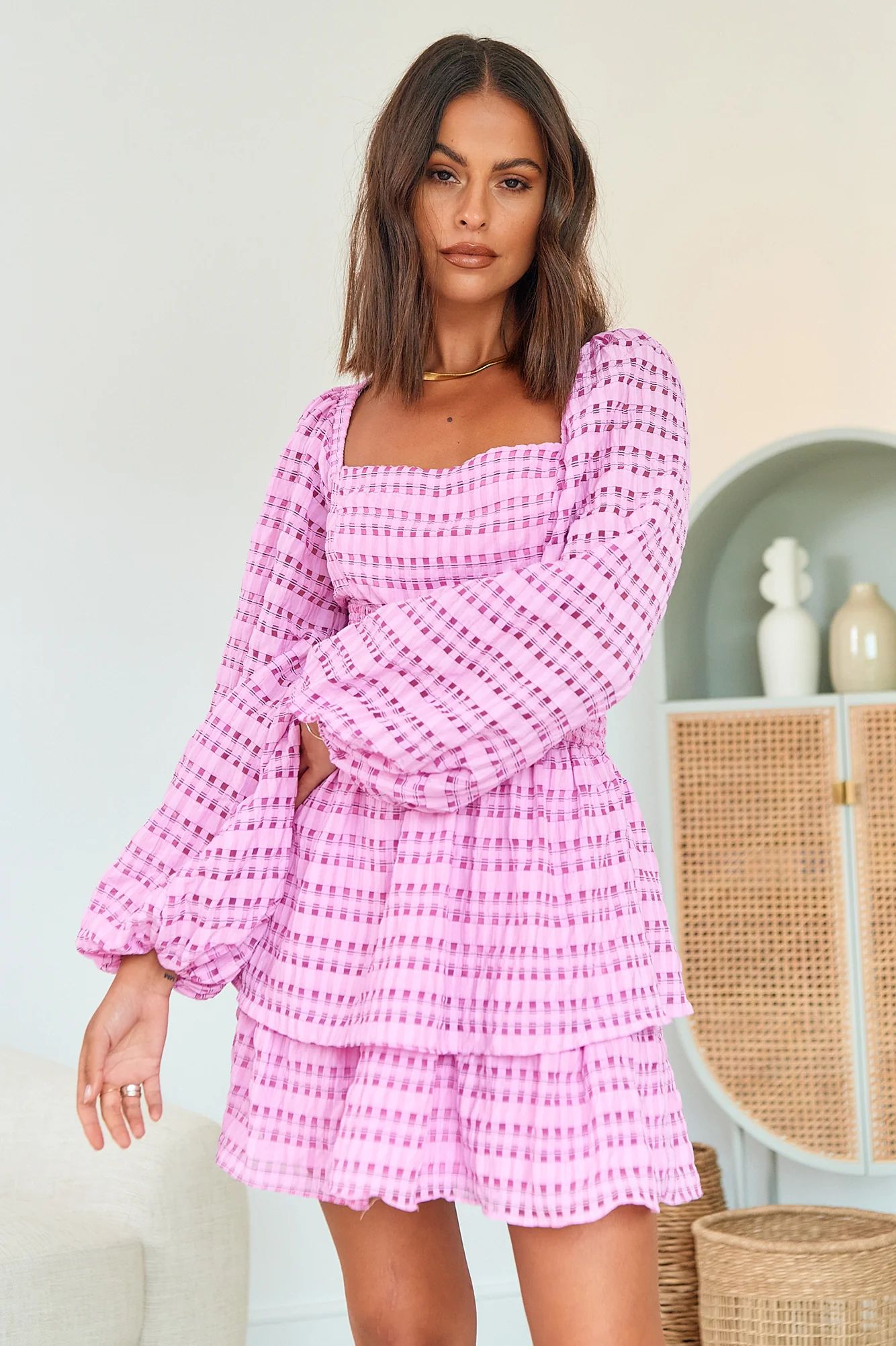 Know Your Name Dress Pink - Image 4
