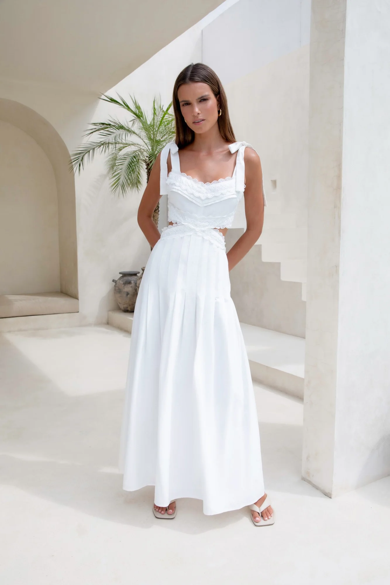Laced In Time Maxi Dress White - Image 7