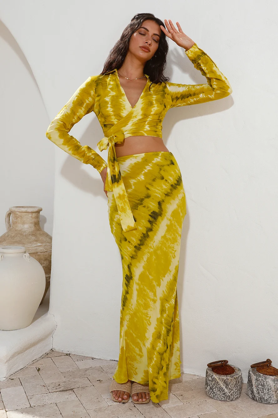 LE SALTY Ava Wrap Blouse Golden - Image 4