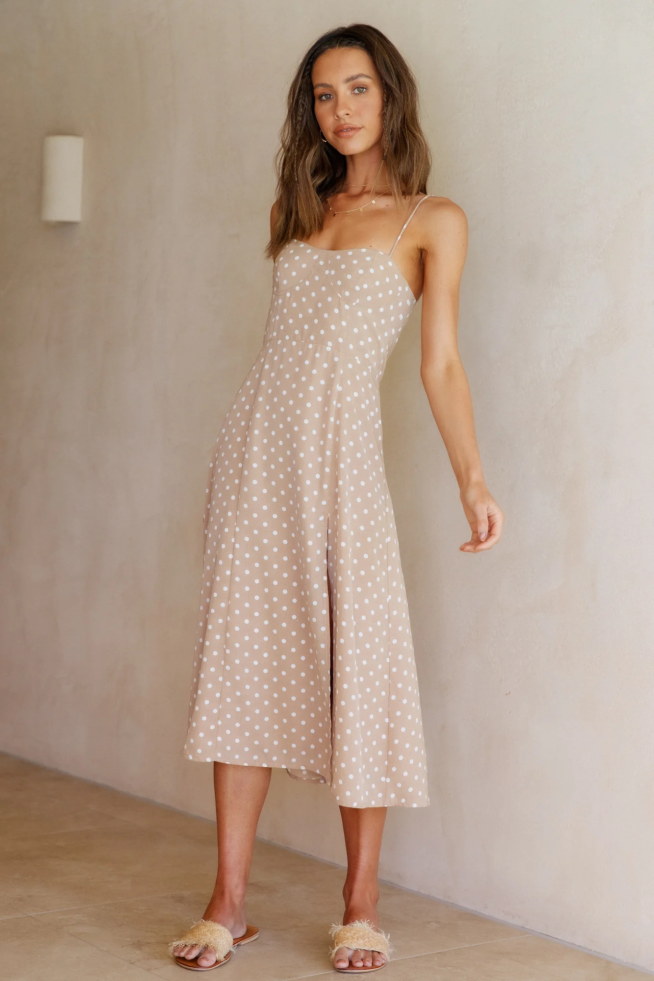 Leave Me Loving Maxi Dress Beige - Image 5