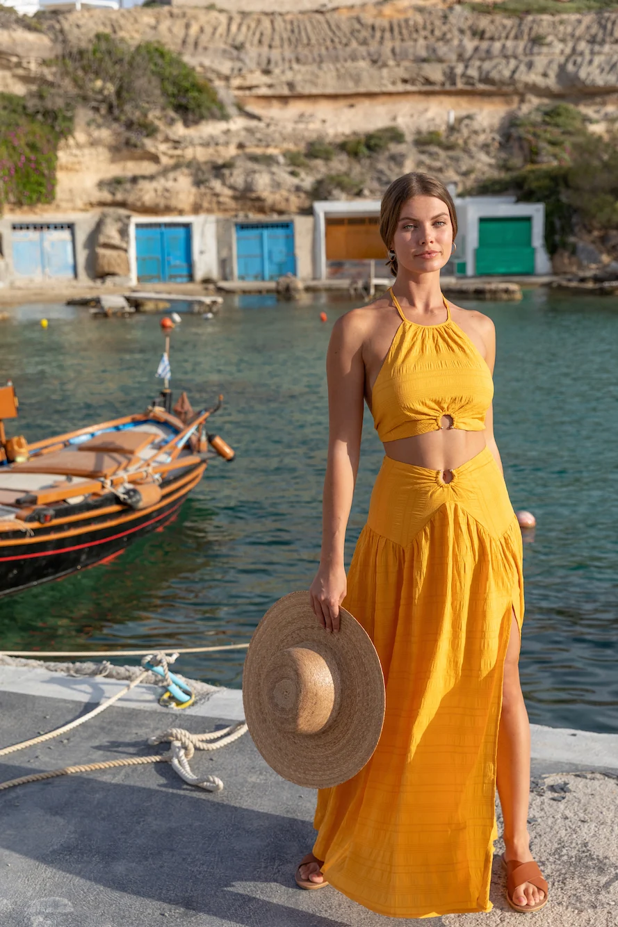 Lemon Tree Crop Top Yellow - Image 2