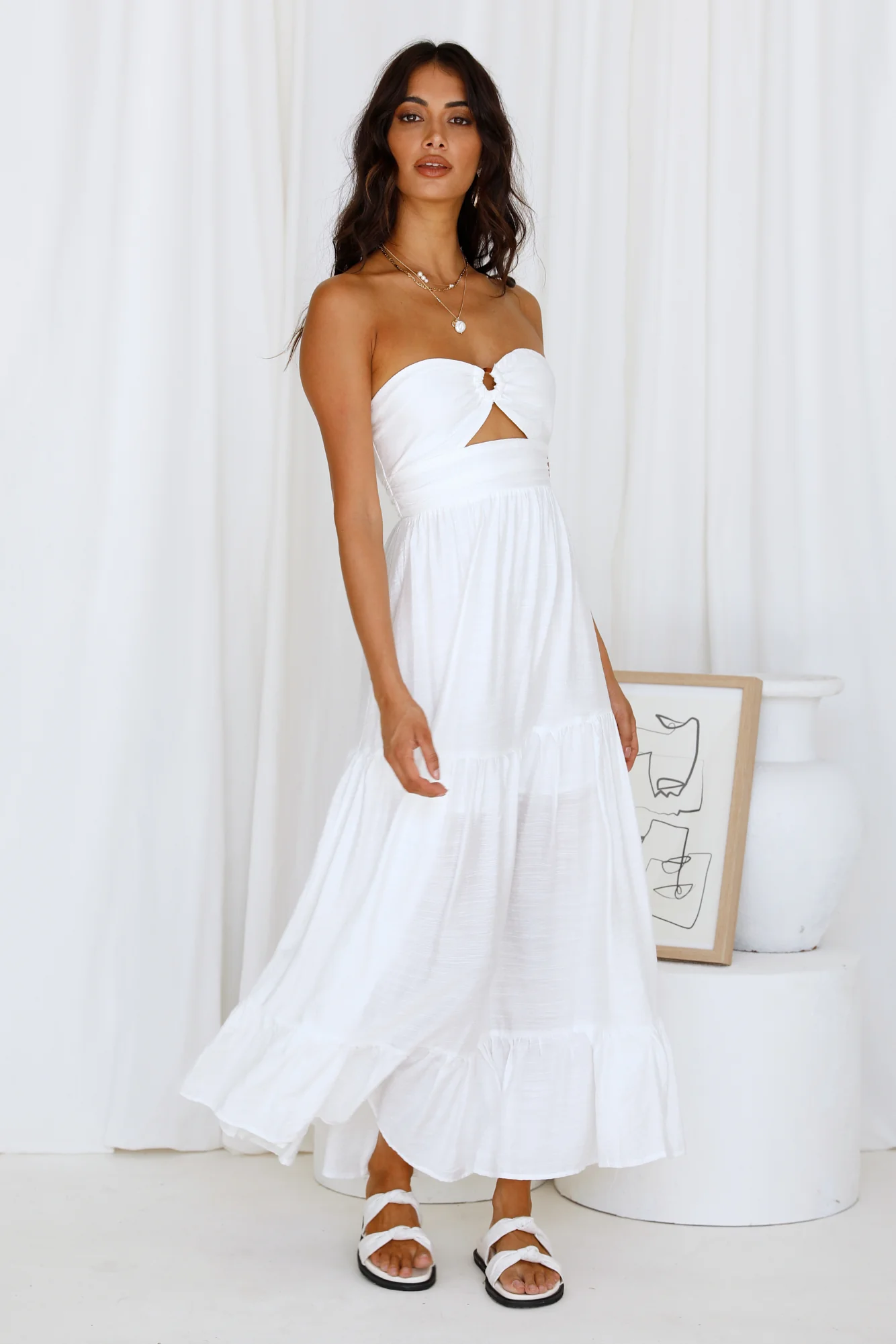 Let's Fly Away Maxi Dress White - Image 4