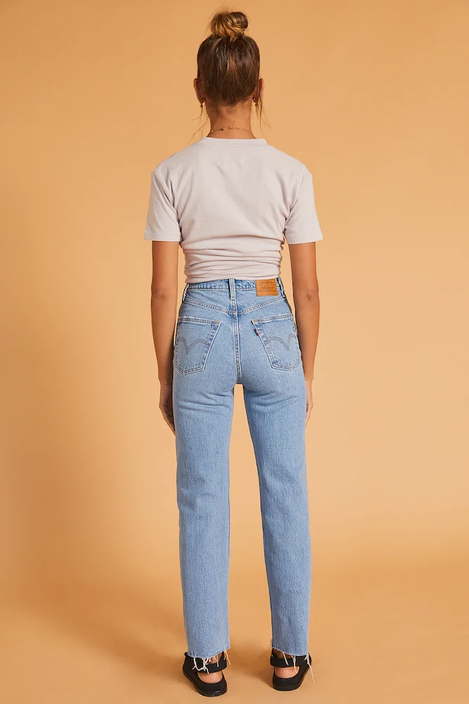 LEVI'S Ribcage Straight Ankle Jeans Tango Status - Image 6