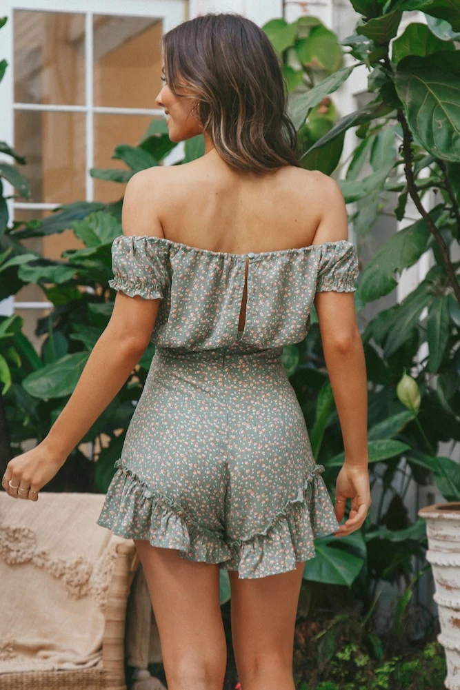 Light Inside Your Eyes Romper Green - Image 5