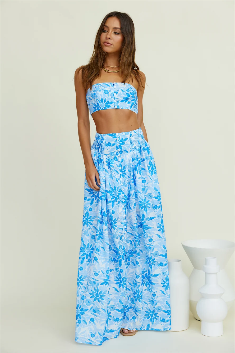 Lights Up Maxi Skirt Blue - Image 7