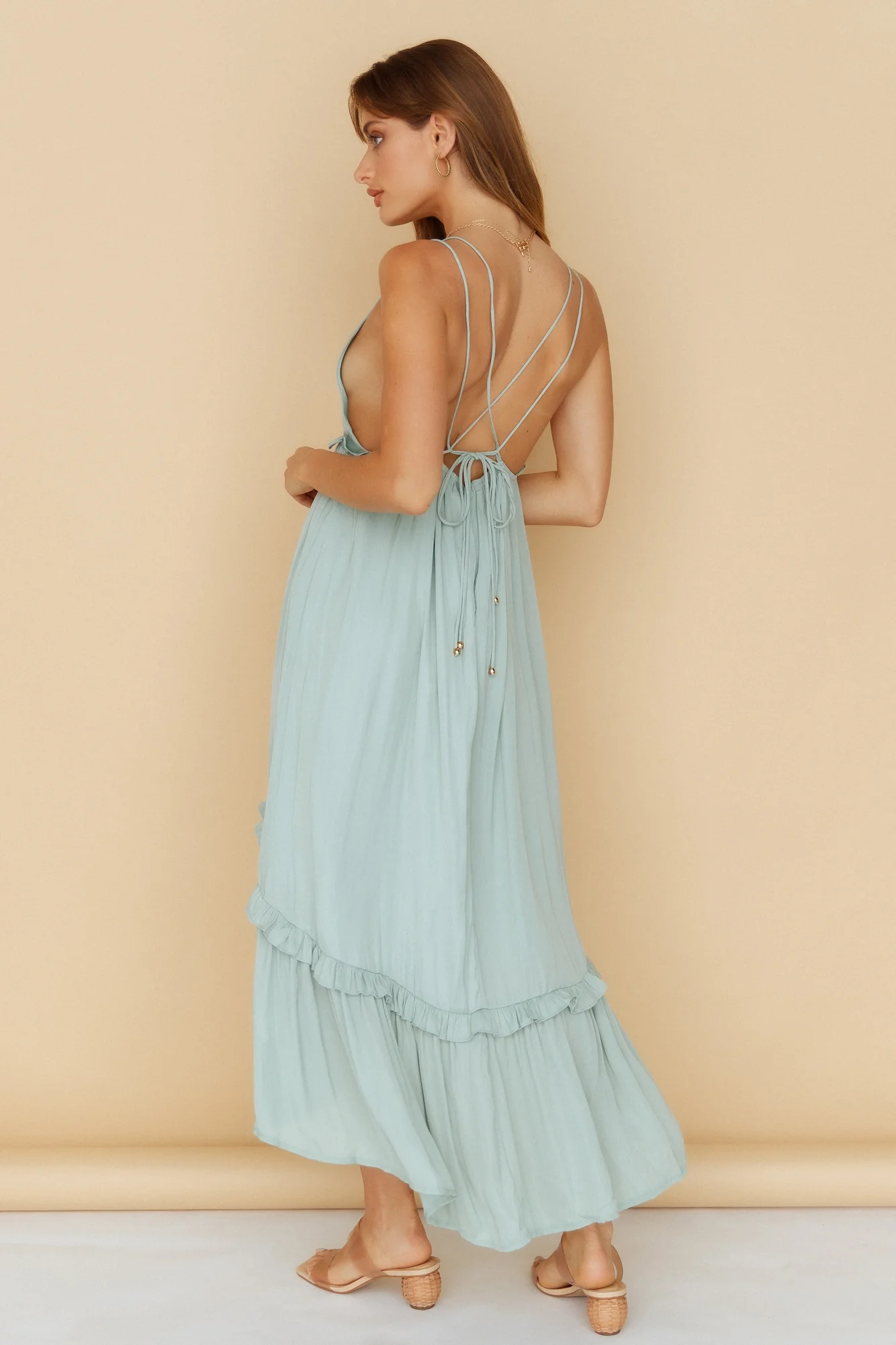 Little Moments Maxi Dress Pistachio - Image 6