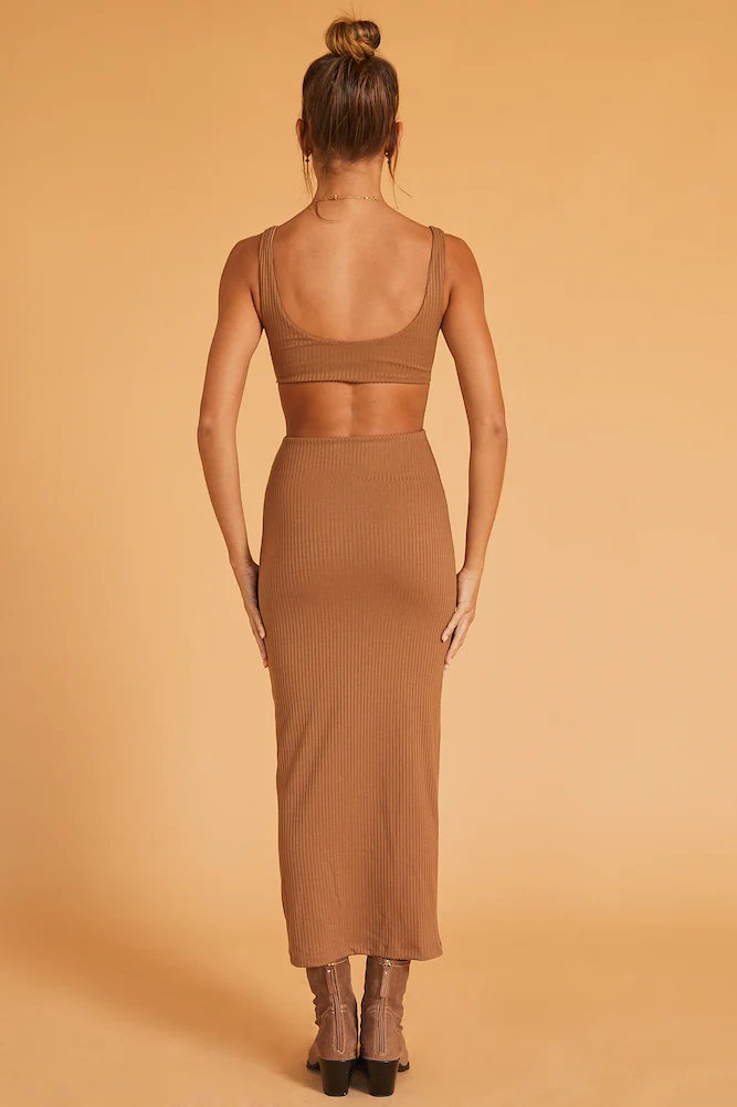 Little Taste Maxi Dress Brown - Image 5