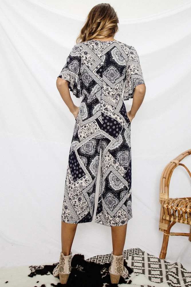 Look To The Skies Jumpsuit Navy - Image 6