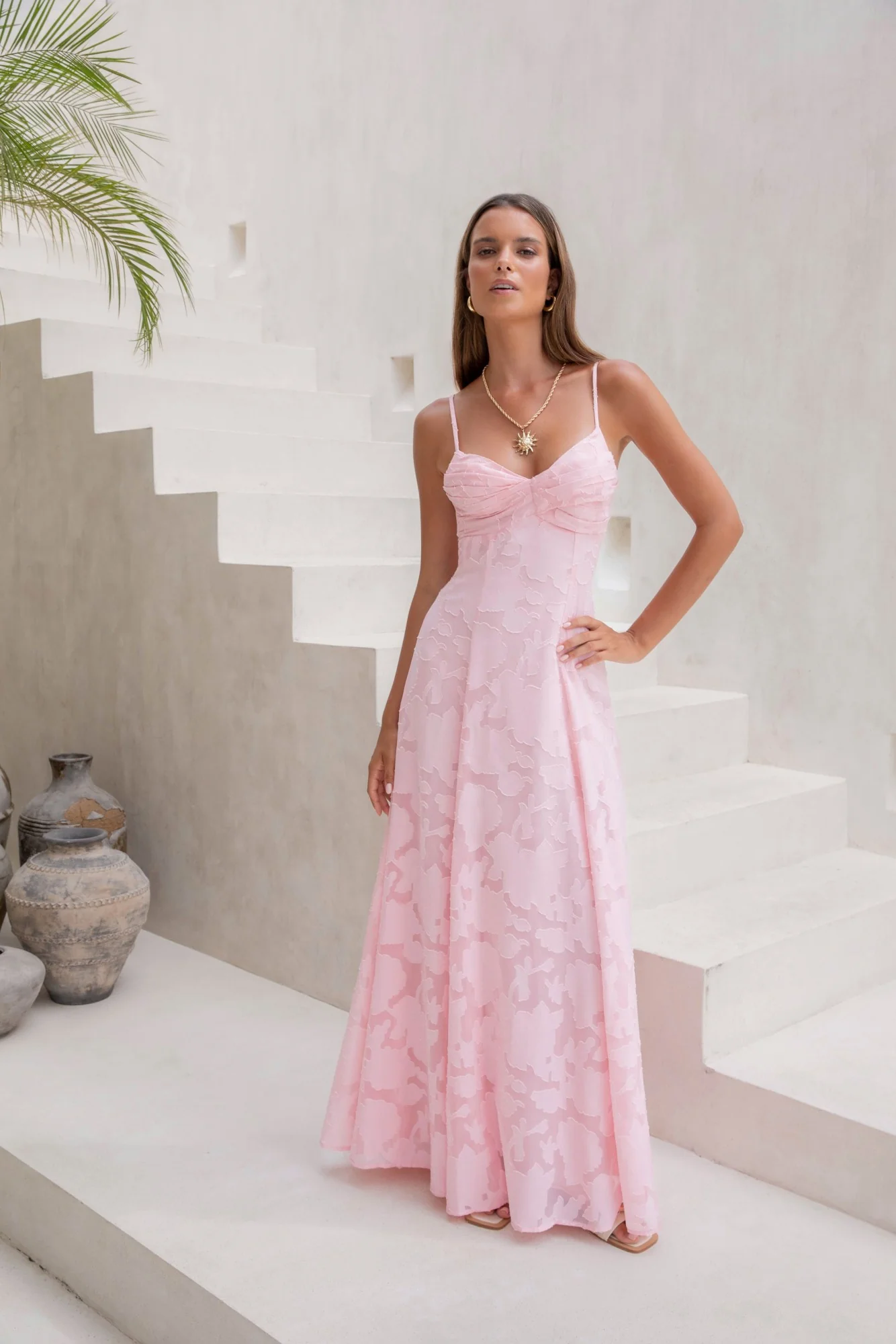 Lost In The Skies Maxi Dress Pink - Image 6