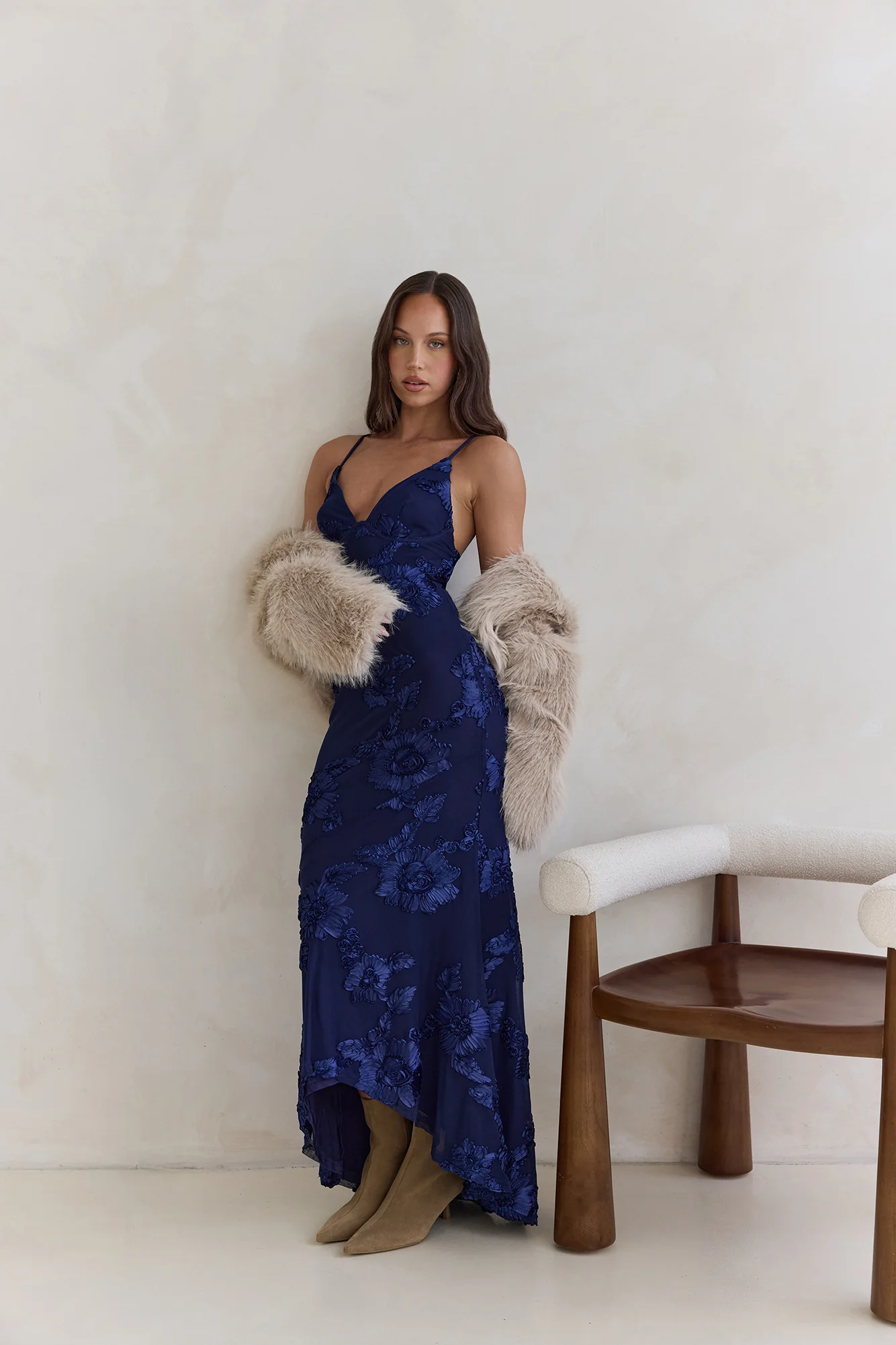 Love For You Mesh Maxi Dress Navy - Image 7