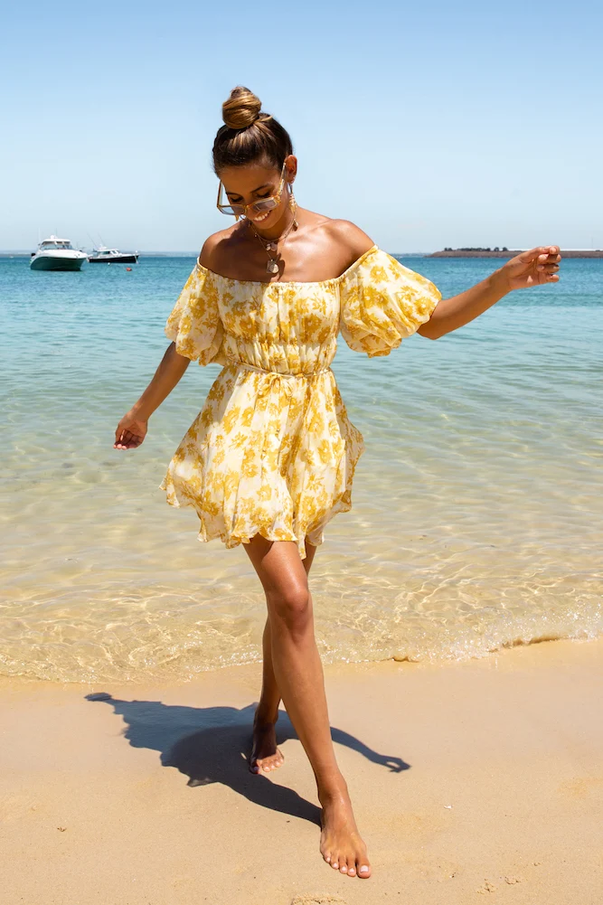 Love In The Sand Dress Yellow - Image 5