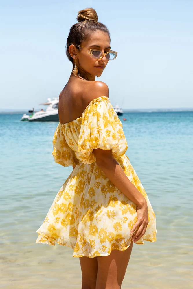 Love In The Sand Dress Yellow - Image 6