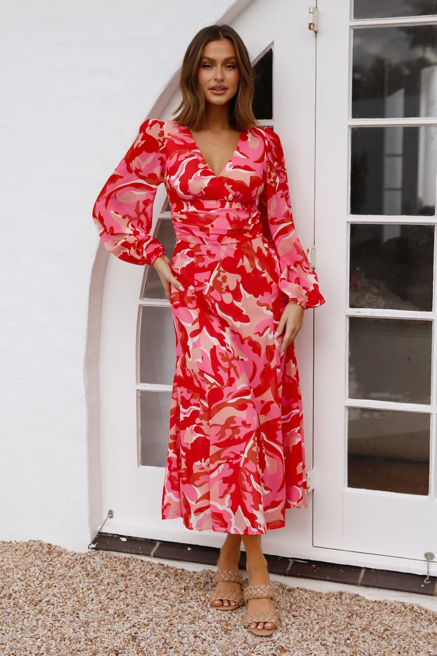 Love The Way Maxi Dress Red - Image 4