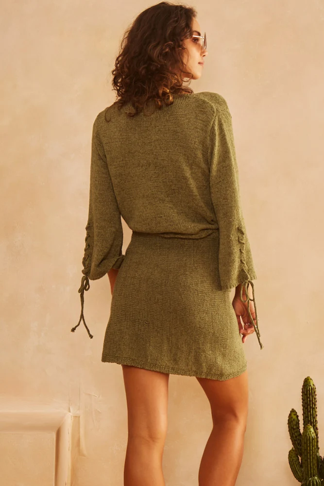 Luella Dress Khaki - Image 5