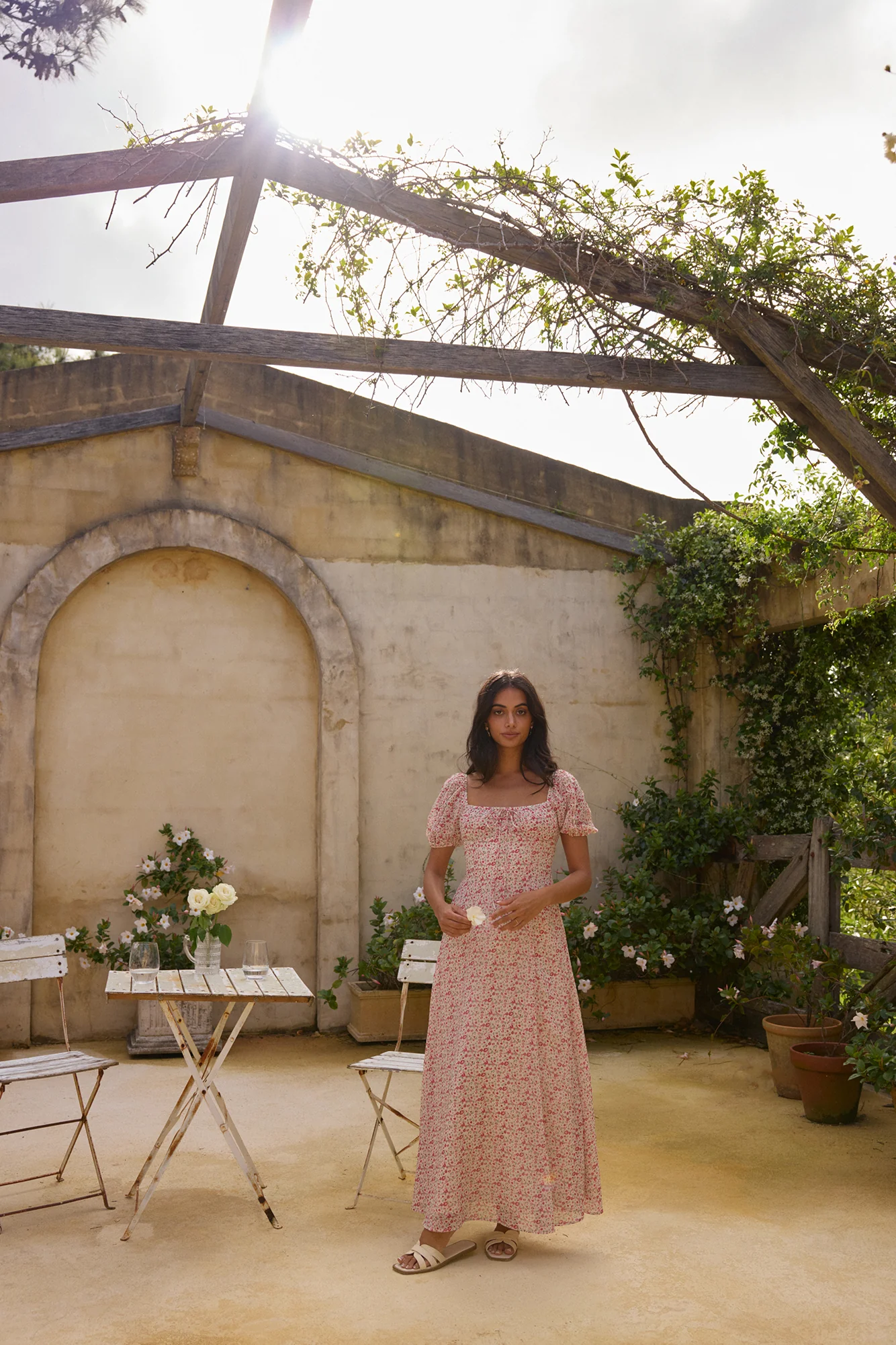 Luminous Dreams Floral Maxi Dress Pink - Image 10