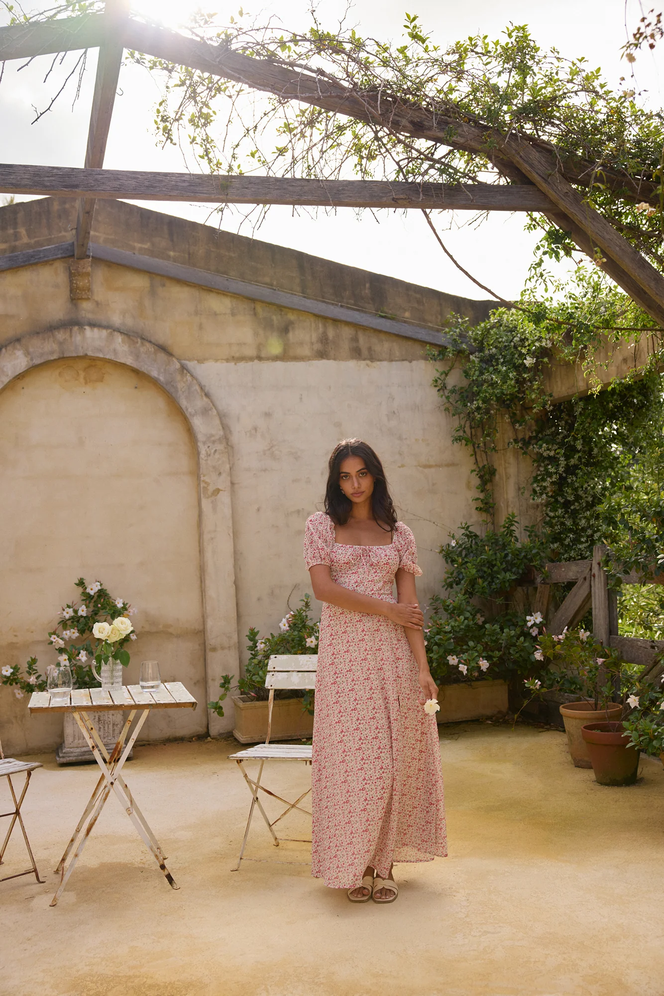 Luminous Dreams Floral Maxi Dress Pink - Image 5