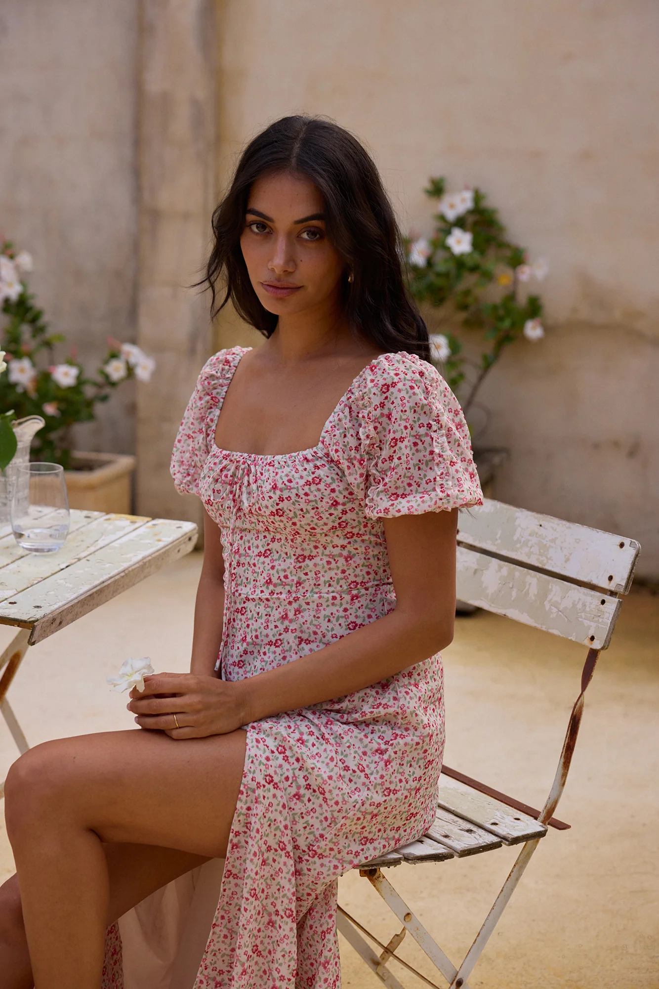 Luminous Dreams Floral Maxi Dress Pink - Image 9