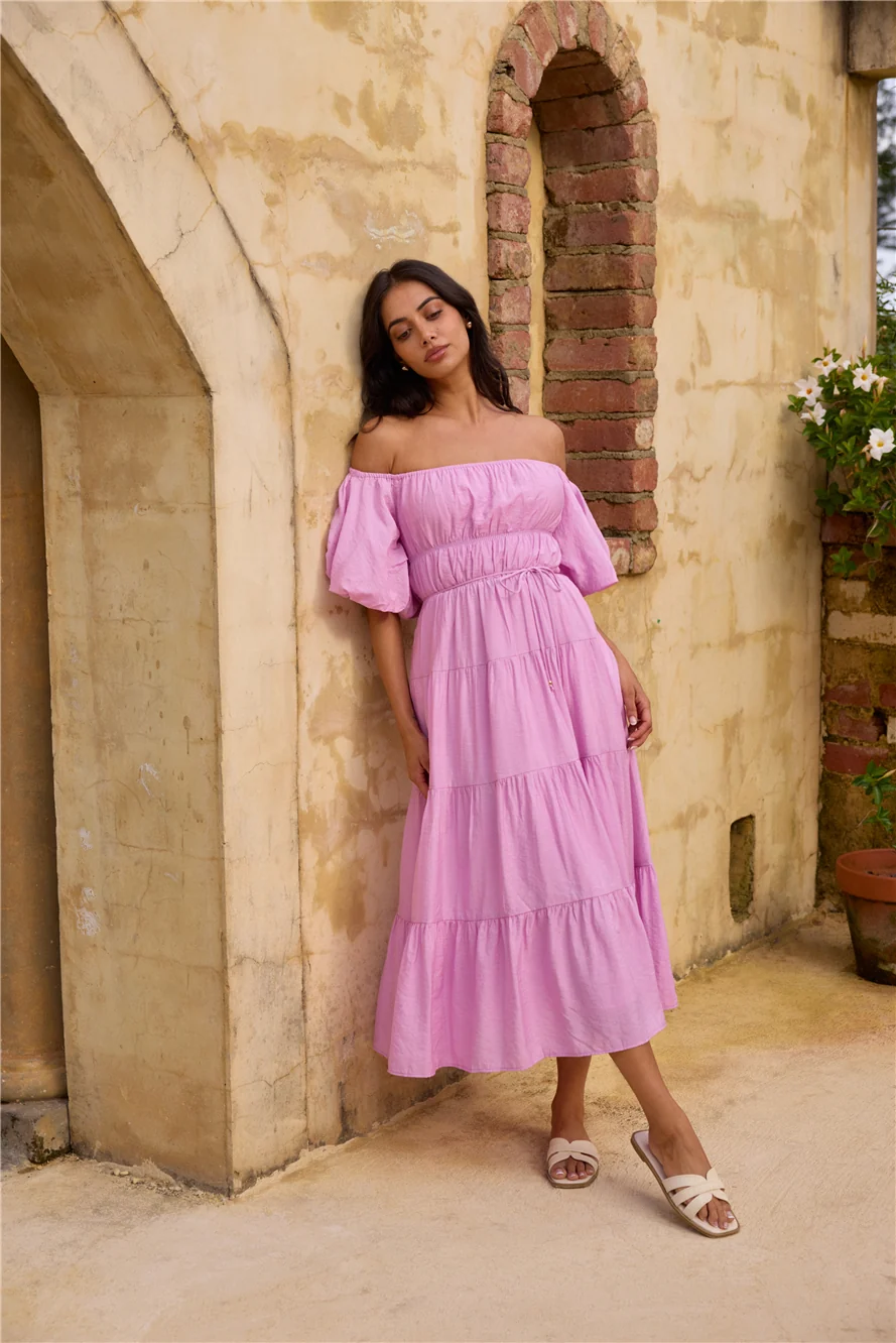 Lush Petal Maxi Dress Pink - Image 7