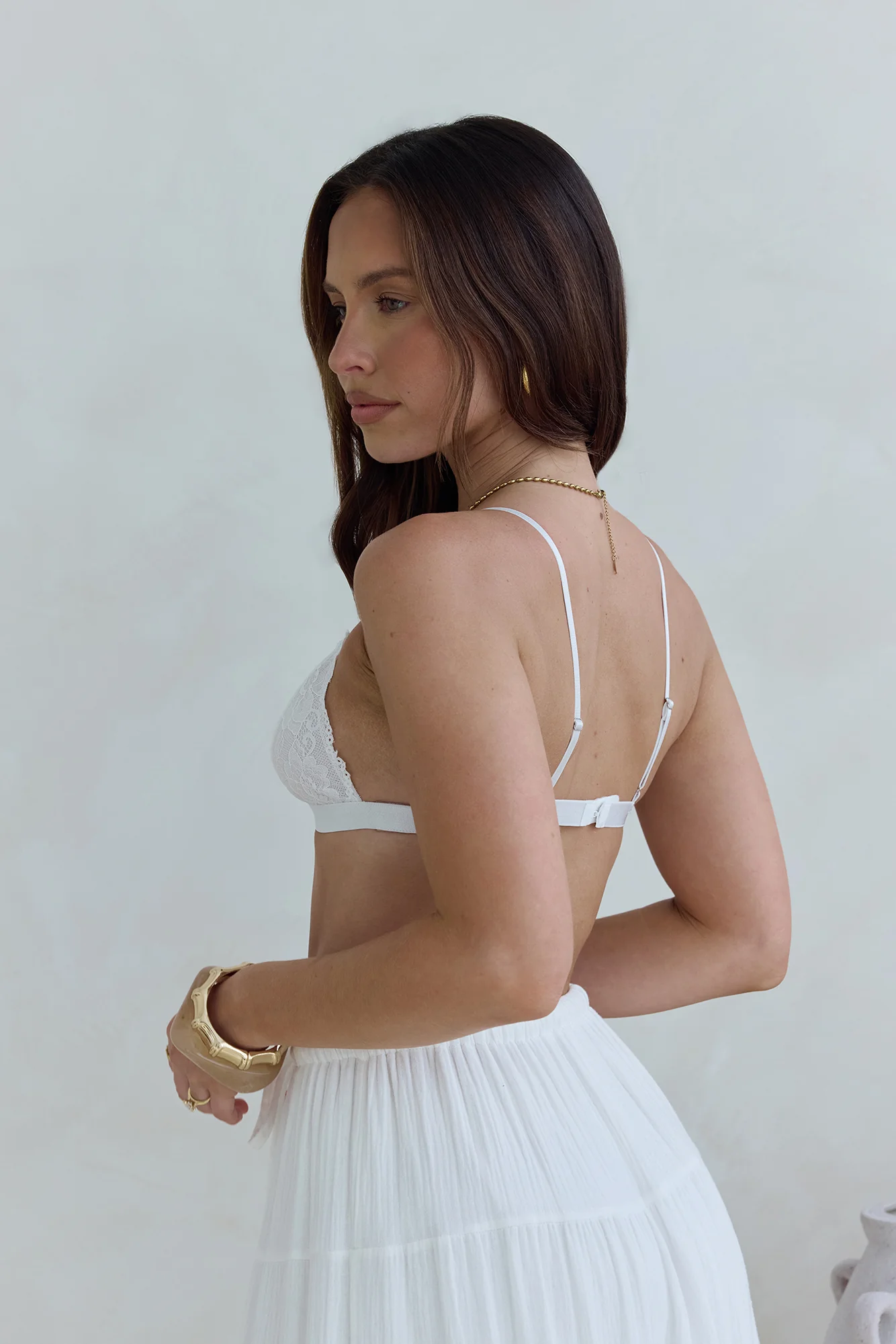 Luvella Lace Bralette White - Image 8